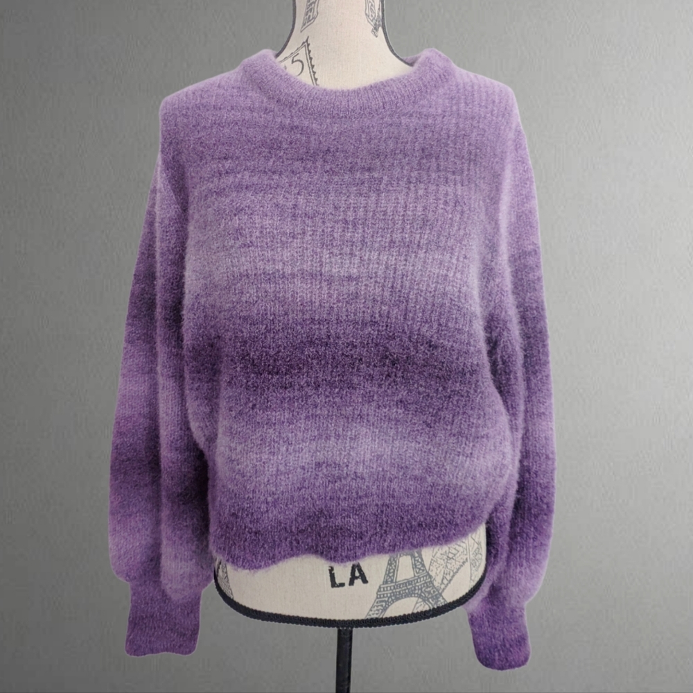 Ombre purple cropped sweater